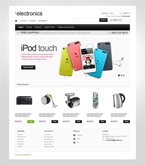 electronics boutique website.